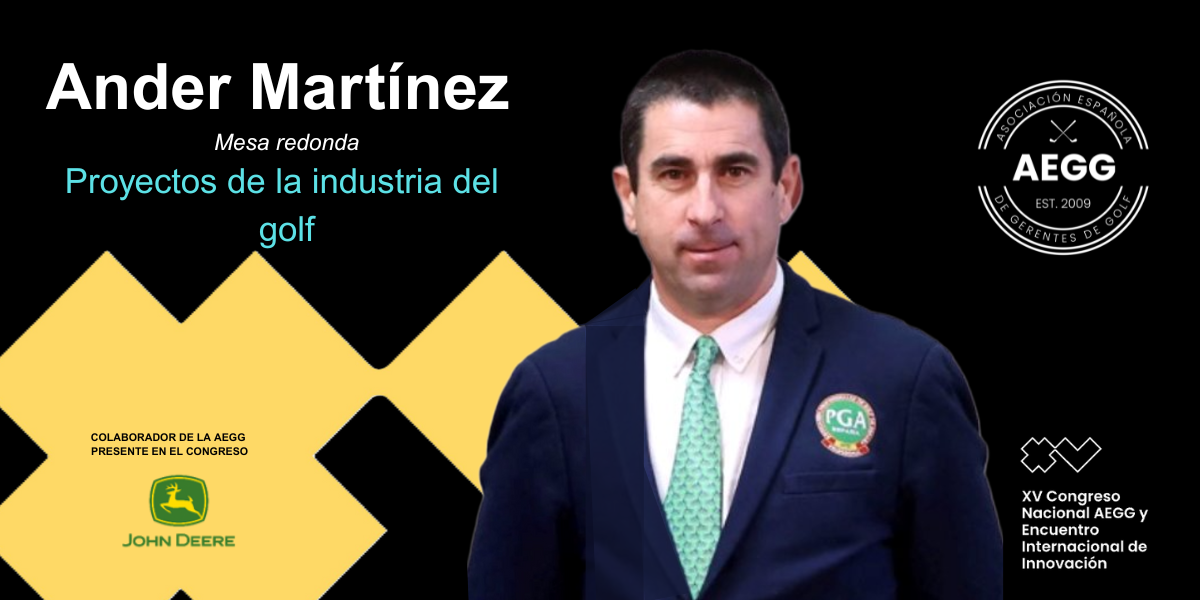 Ander Martínez y John deere, presentes en el Congreso AEGG 2025 en Meliá Villaitana